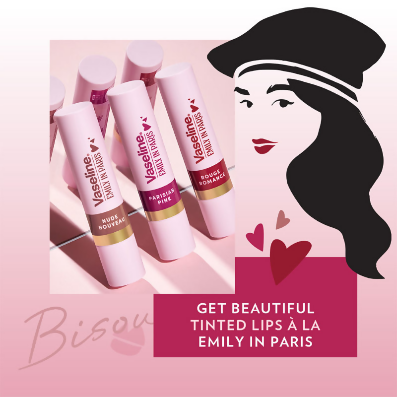 Vaseline Emily In Paris Tinted Lip Balm Stick - Parisian Pink