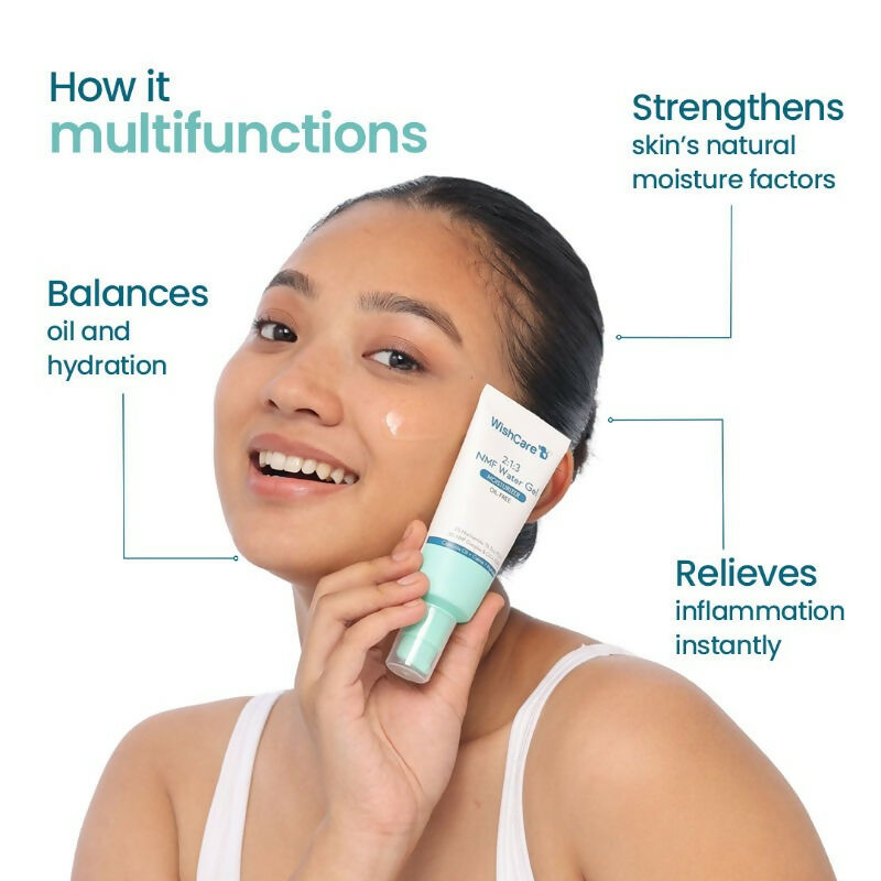 Wishcare 2:1:3 NMF Water Gel Moisturizer for Oily & Sensitive Skin, Oil-Free