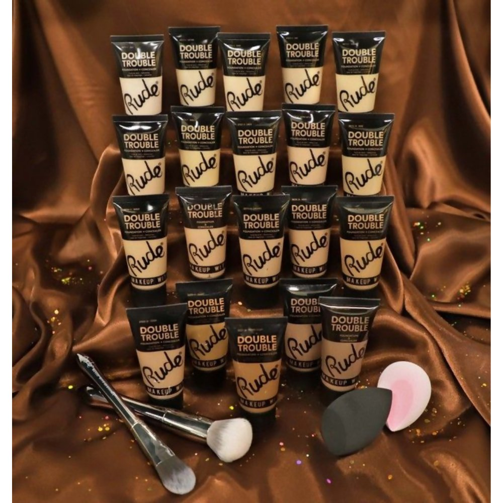 Rude Cosmetics Double Trouble Foundation + Concealer - Suede 15