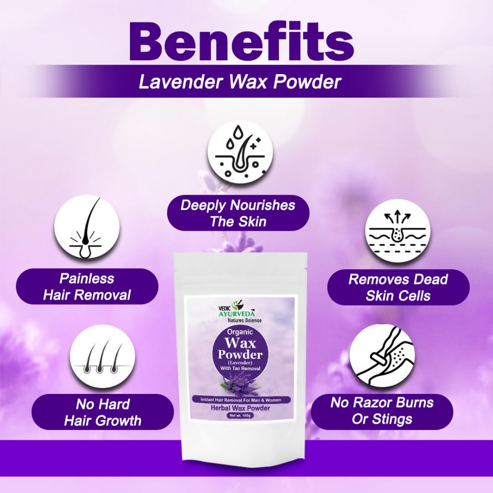 VedicAyurveda Herbal Wax Powder - Lavender