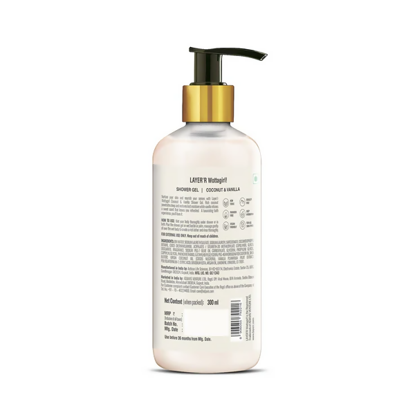 Layerr Wottagirl Coconut & Vanilla Shower Gel
