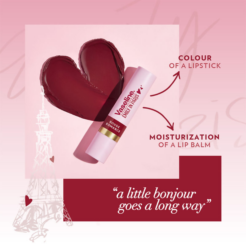 Vaseline Emily In Paris Tinted Lip Balm Stick - Rouge Romance