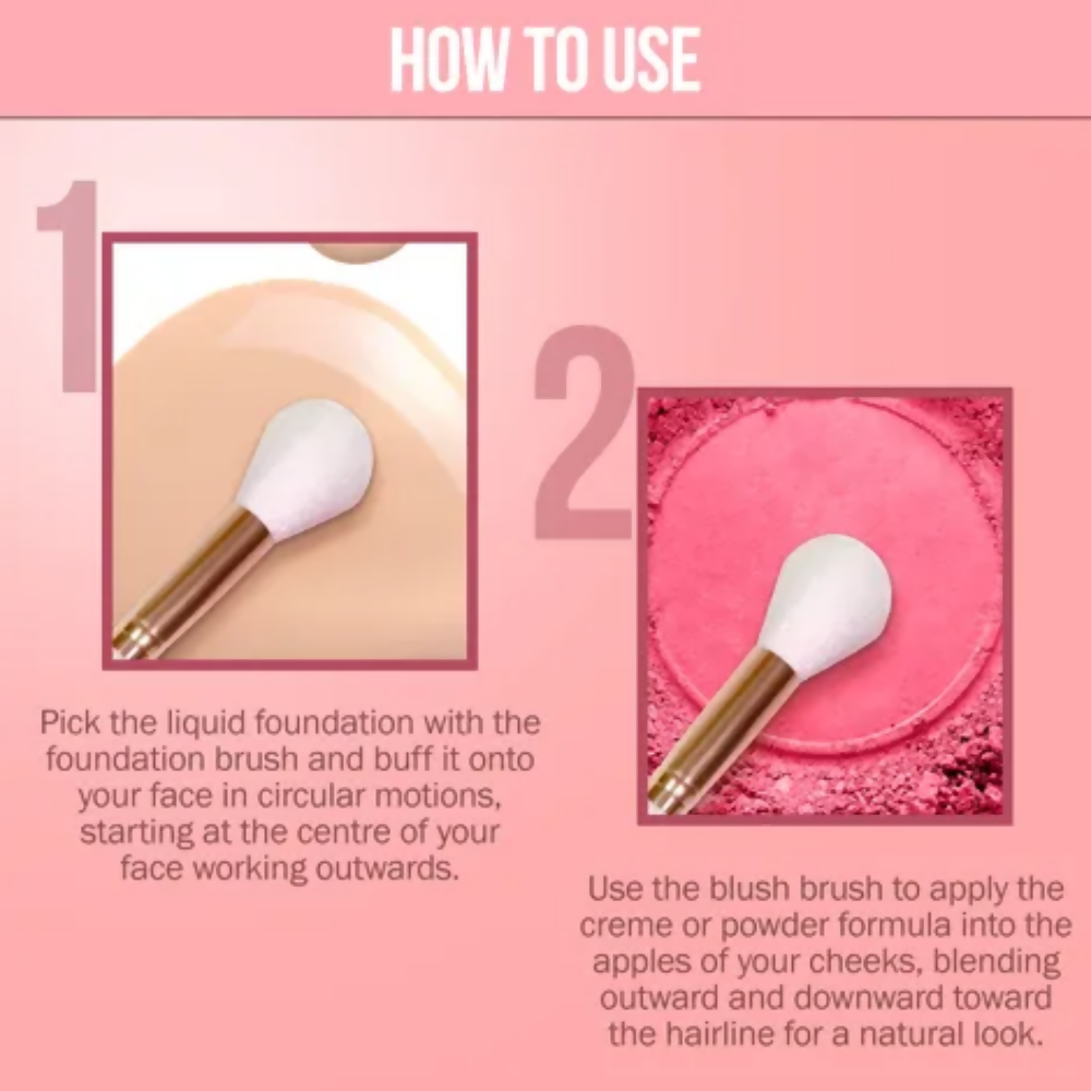 NY Bae Pro Dual Brush- Foundation & Blush