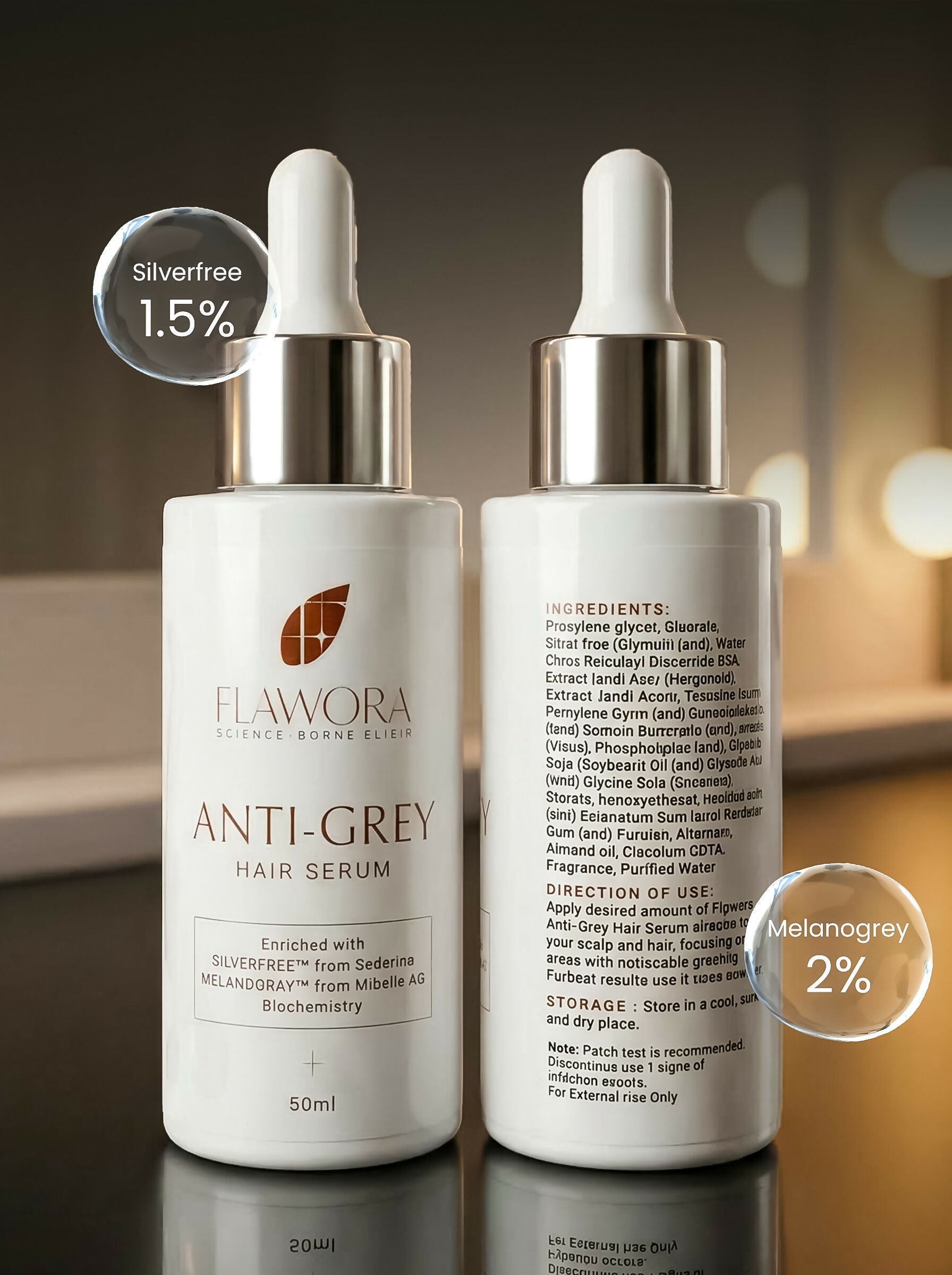 Flawora Anti-Grey Hair Serum