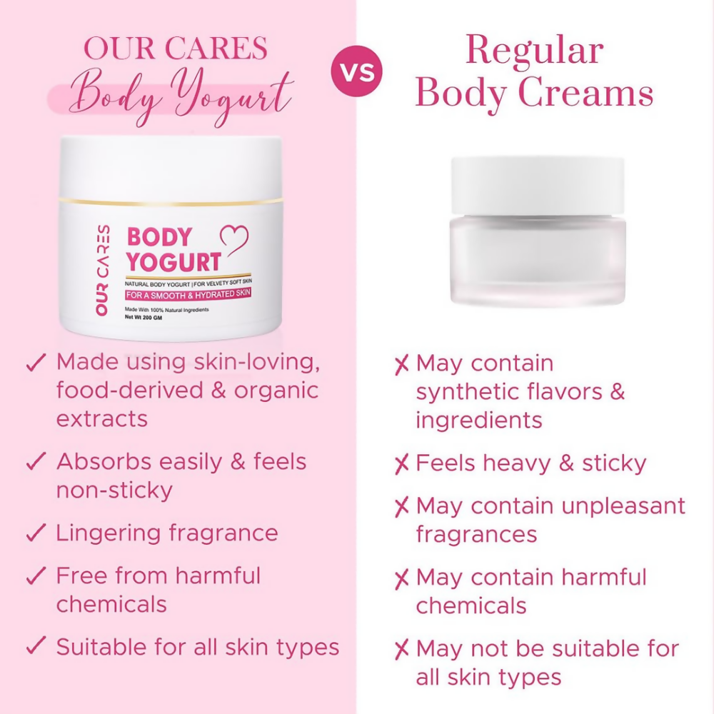 Our Cares Body Yogurt Cream for Instant Hydration & Moisturization