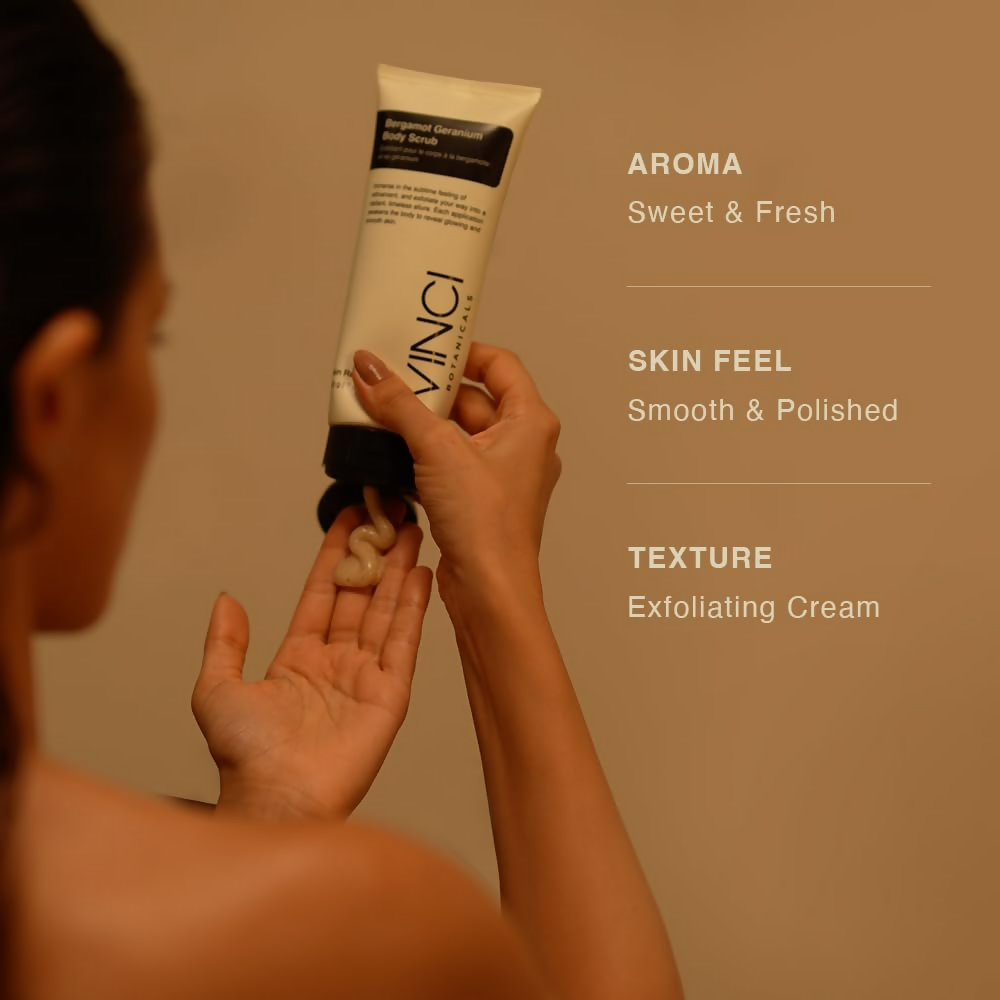 Vinci Botanicals Bergamot Geranium Body Scrub