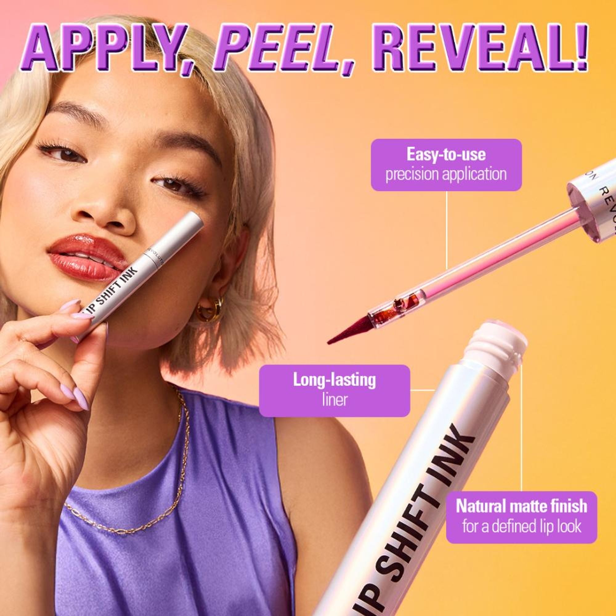 Makeup Revolution Lip Shift Ink Peel Off Lipliner Stain - Nude Talk