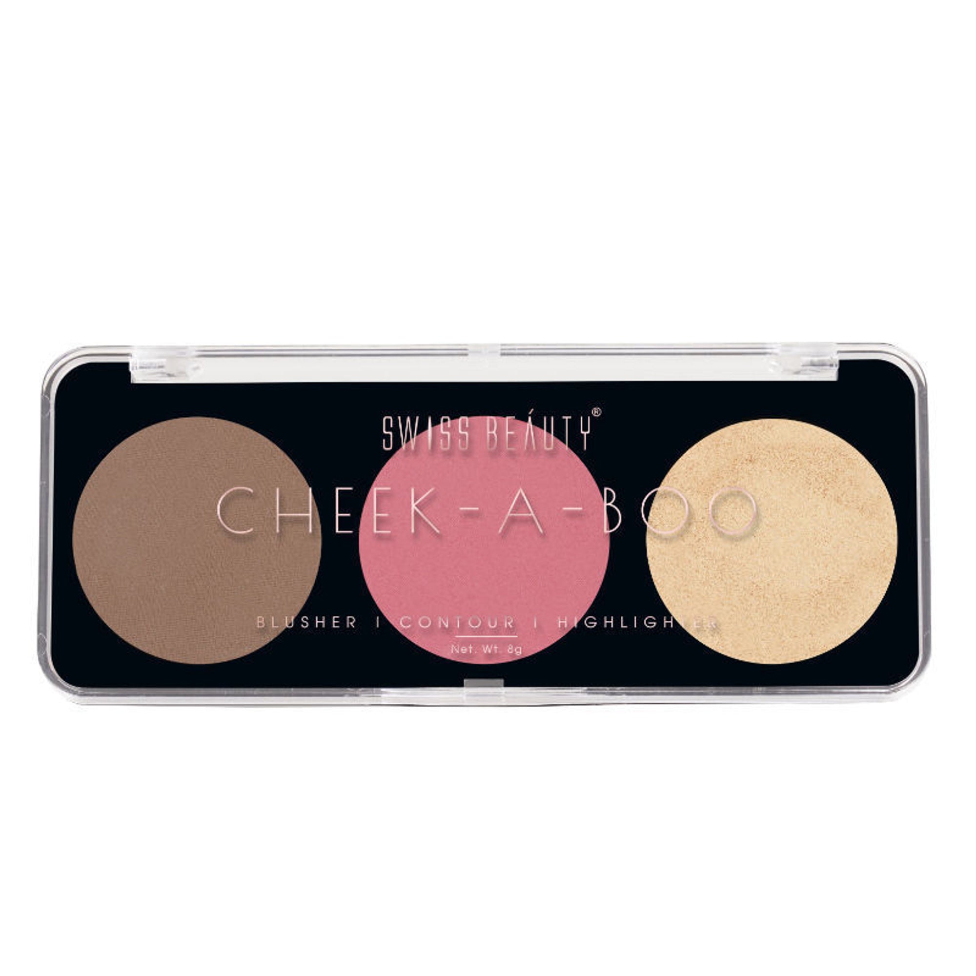 Swiss Beauty Cheek-A-Boo 3 In One Blushe Contour And Highlighter - 3