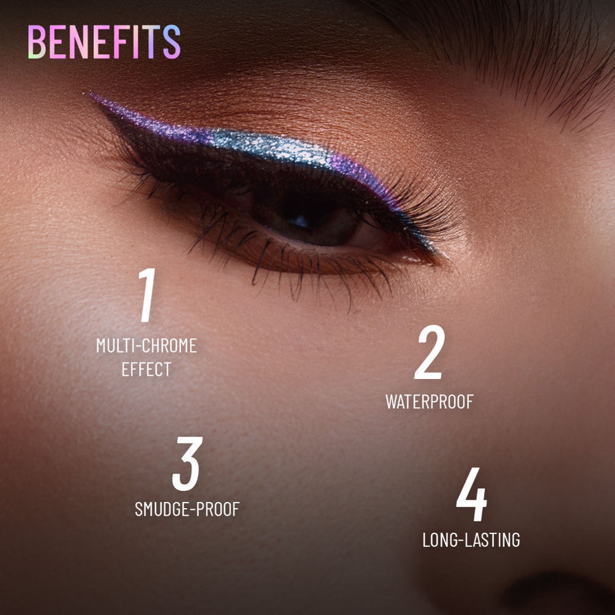 Swiss Beauty Holographic Eyeliner , Multi Chrome Effect , Water -Proof ,Smudge Proof - 5 Meteor