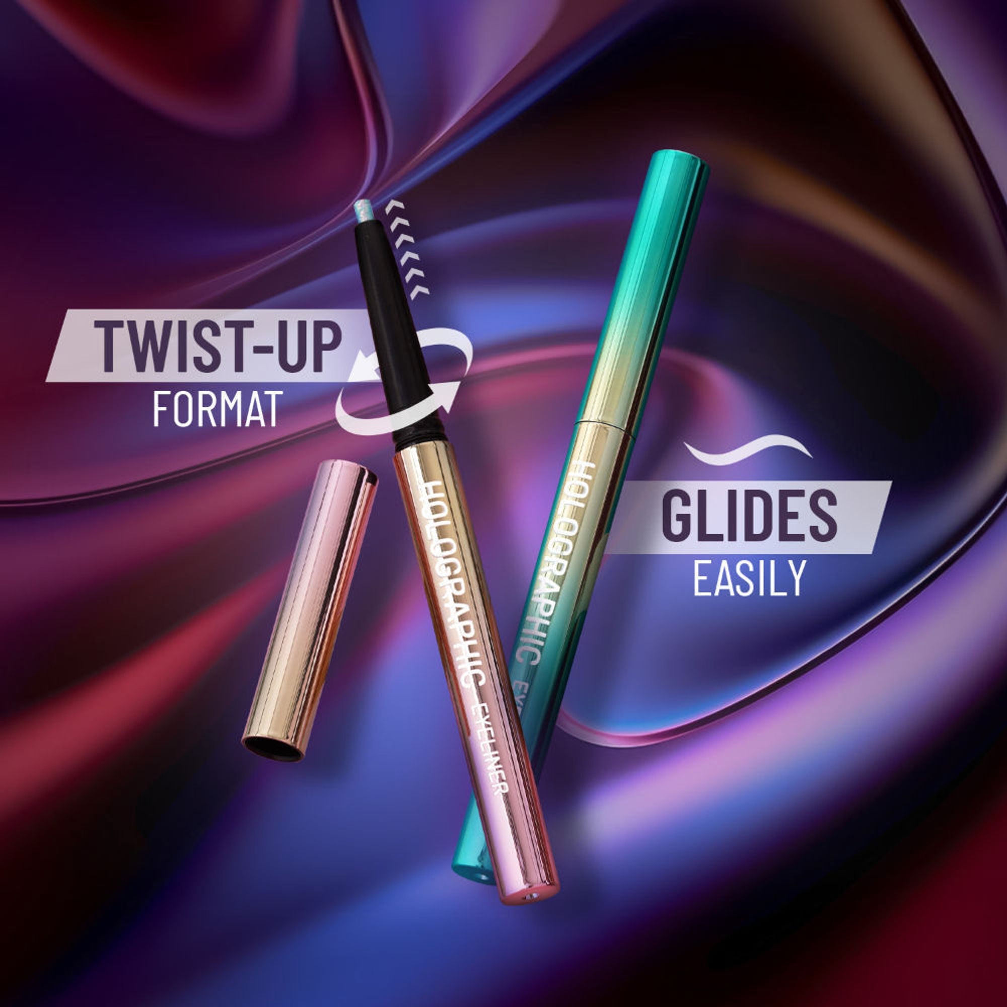 Swiss Beauty Holographic Eyeliner , Multi Chrome Effect , Water -Proof ,Smudge Proof - 5 Meteor