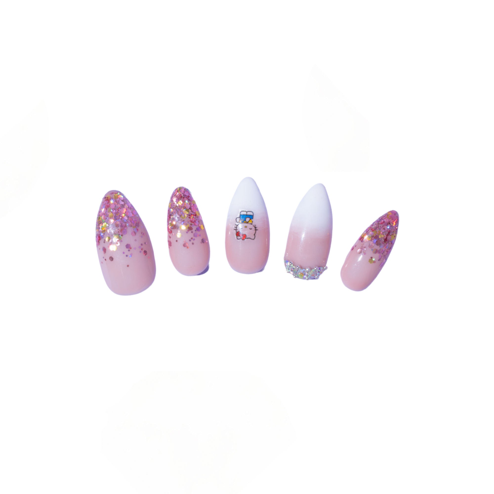 SOEZI Hello Princess Reusable Press On Nails - Application Kit