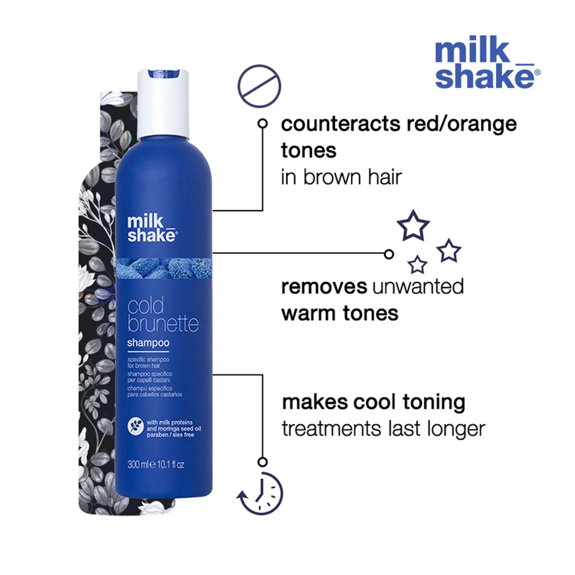 Milkshake Cold Brunette Shampoo For Brown & Dark Blond Hair