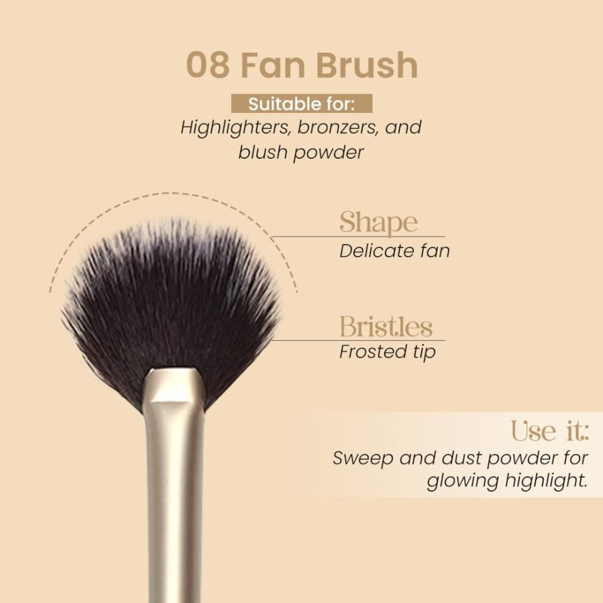 Milagro Beauty Fan Brush 08