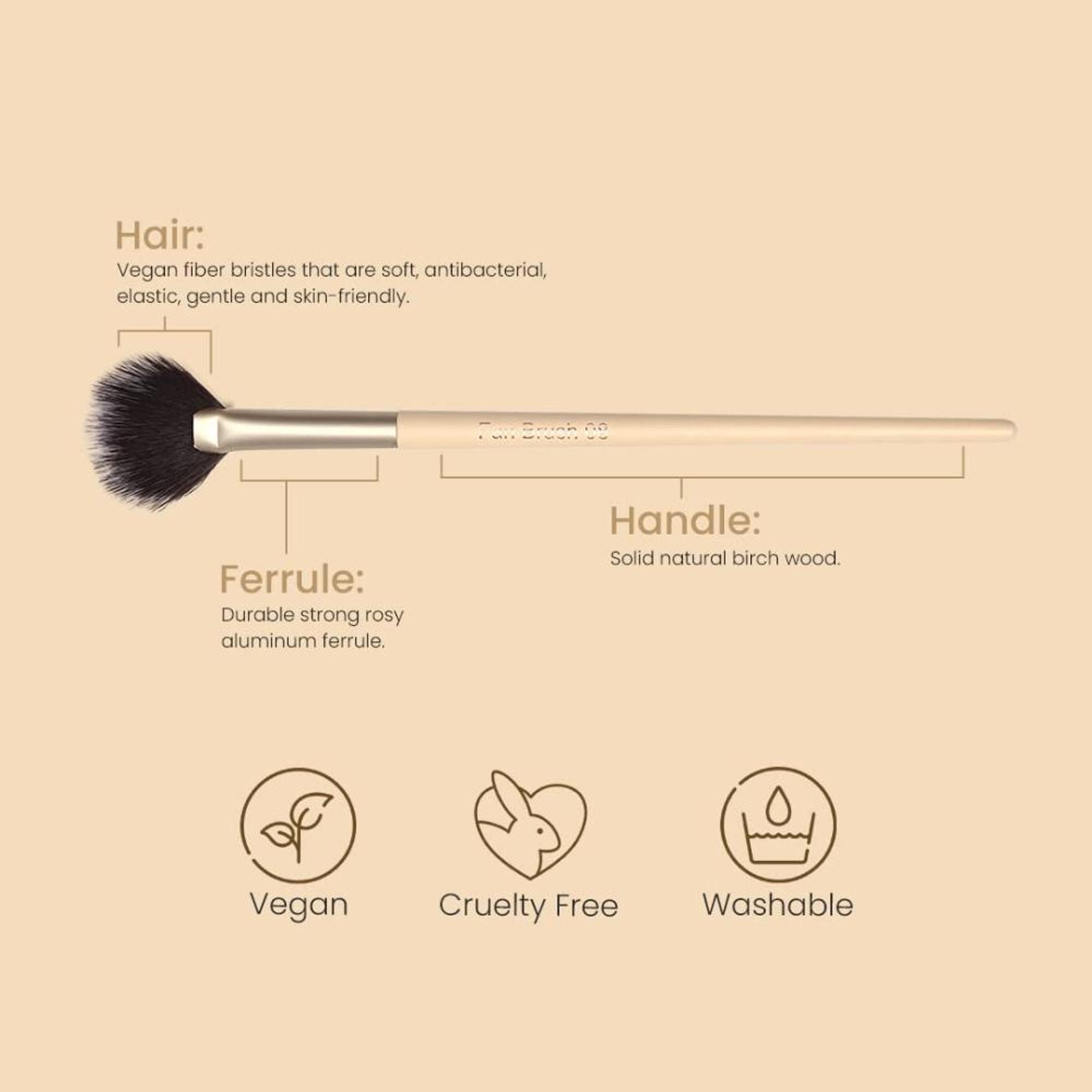 Milagro Beauty Fan Brush 08