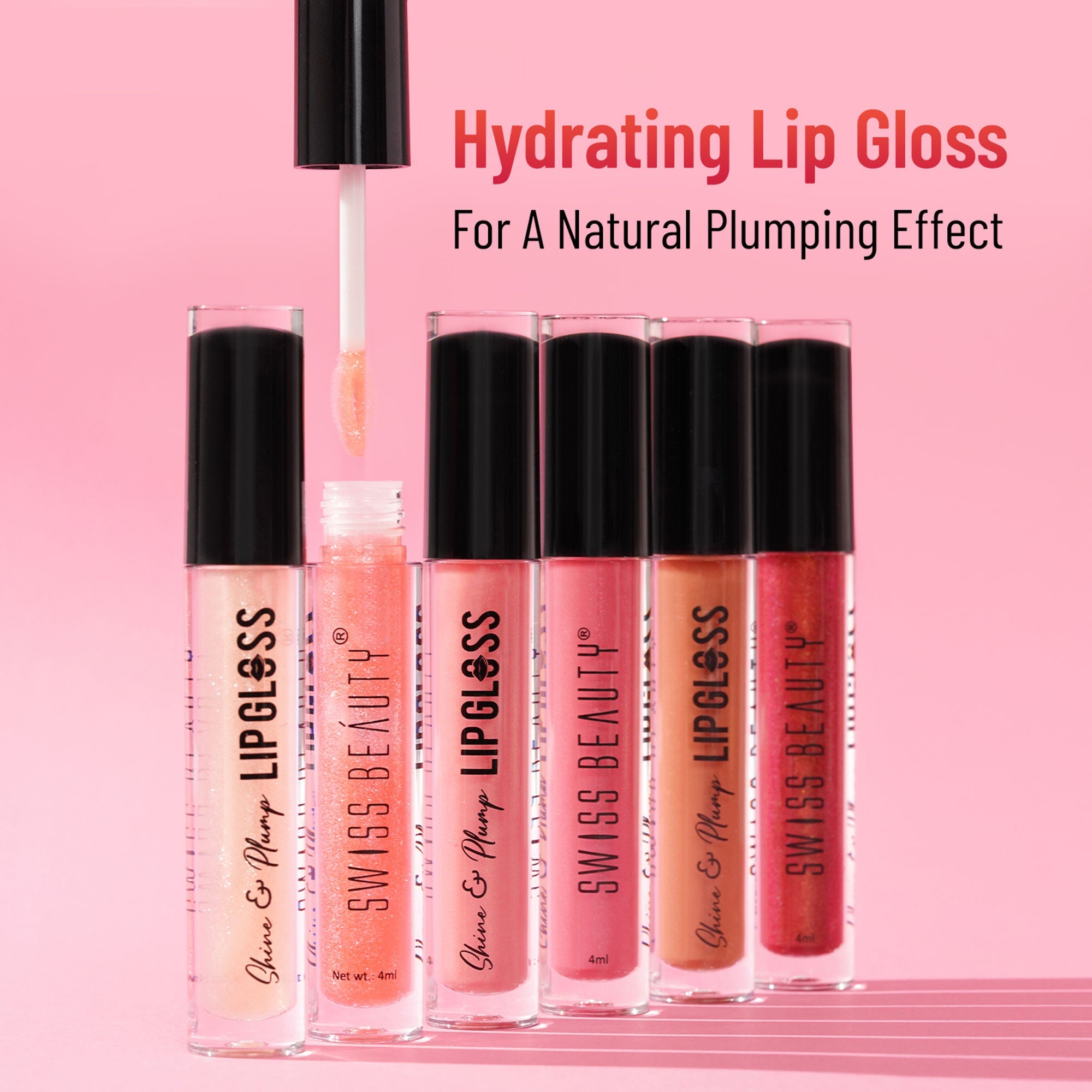 Swiss Beauty Shine & Plump Lipgloss - 1 Nude