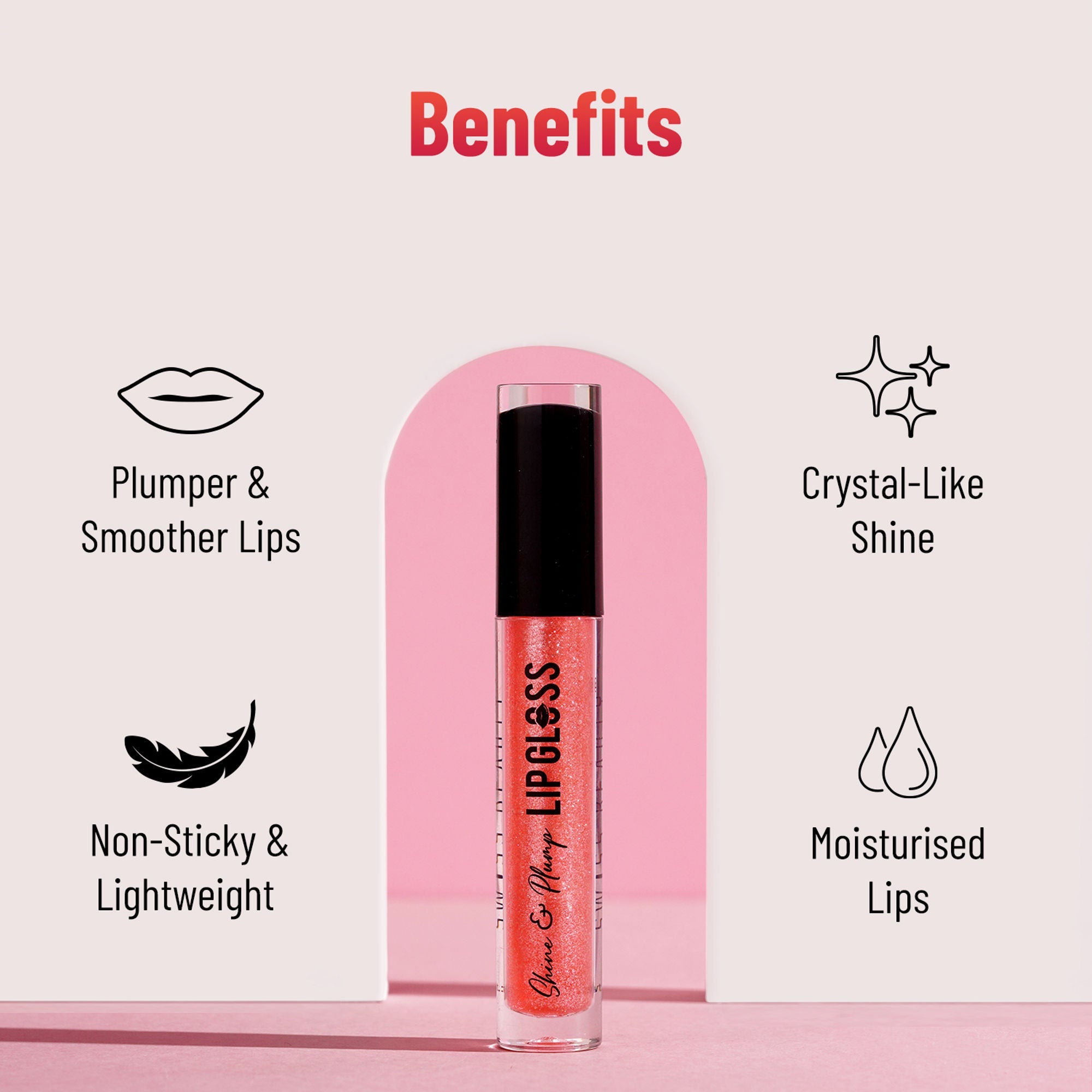 Swiss Beauty Shine & Plump Lipgloss - 3 Peach