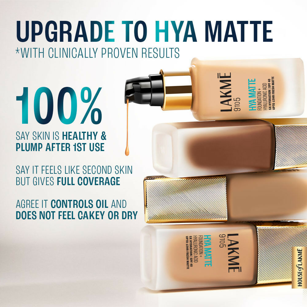 Lakme 9 To 5 Hya Matte Foundation + Hyaluronic Acid - Cool Cinnamon