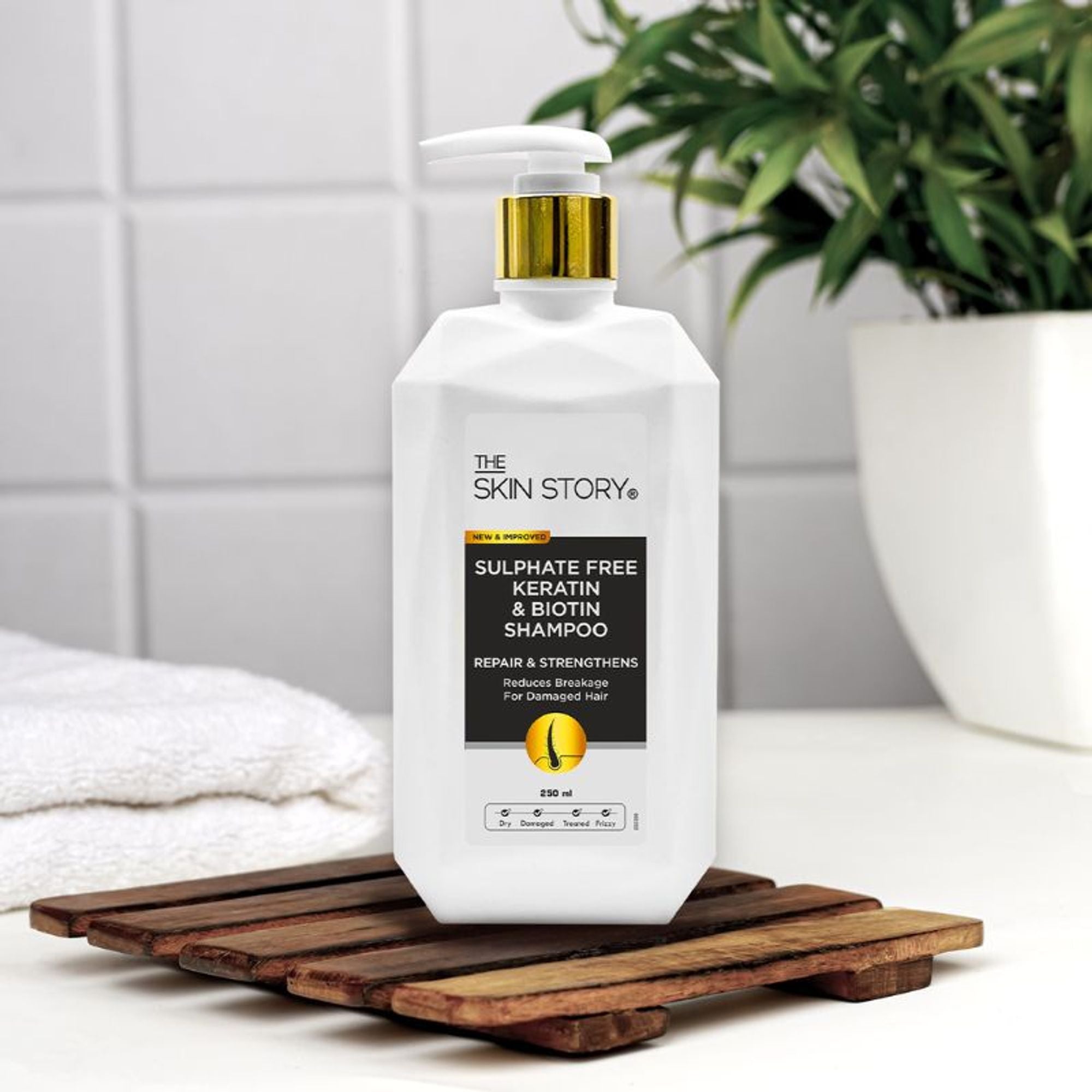 The Skin Story Sulphate Free Keratin Smooth Shampoo For Dry Damaged Hair