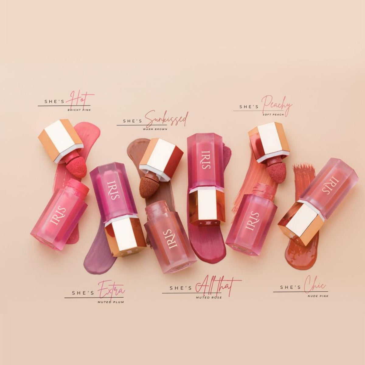 IRIS COSMETICS Oh! She Blushes Liquid Blush - Warm Brown
