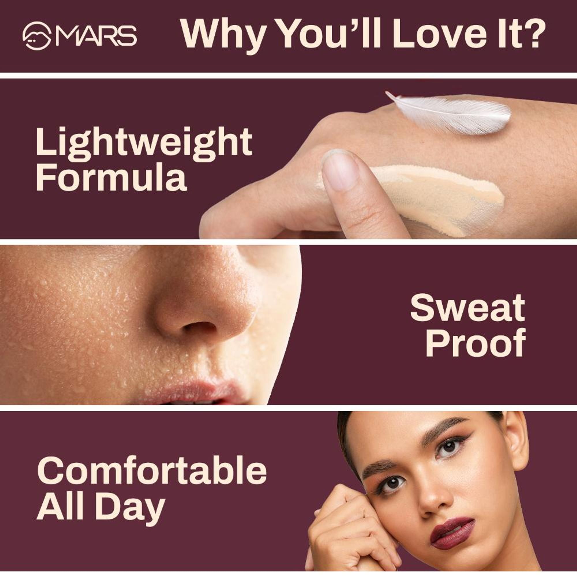 MARS Cosmetics SPF30 PA+++ Zero Blend Weightless Foundation - 03 Cashew Delight