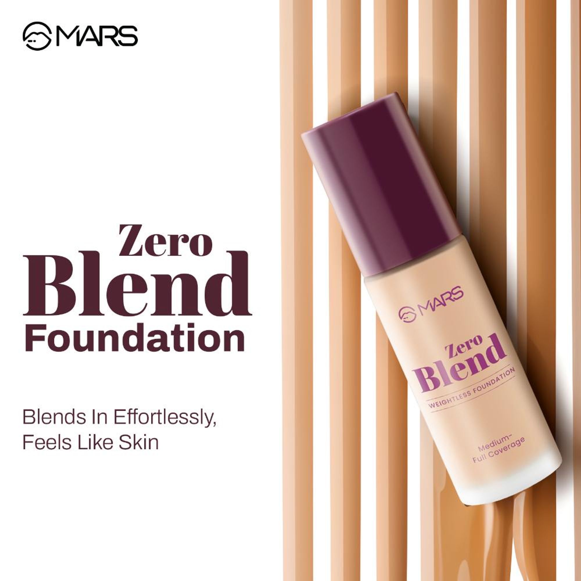 MARS Cosmetics SPF30 PA+++ Zero Blend Weightless Foundation - 03 Cashew Delight