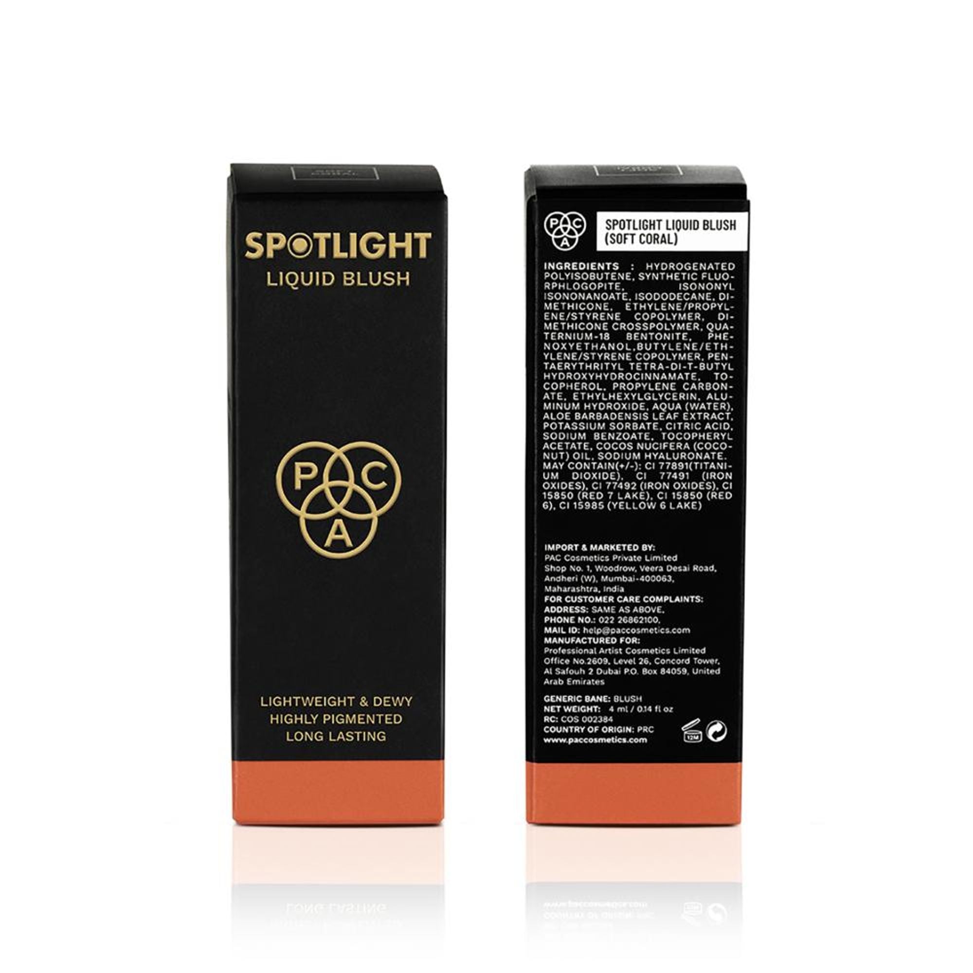 PAC Studio Spotlight Liquid Blush - Soft Coral
