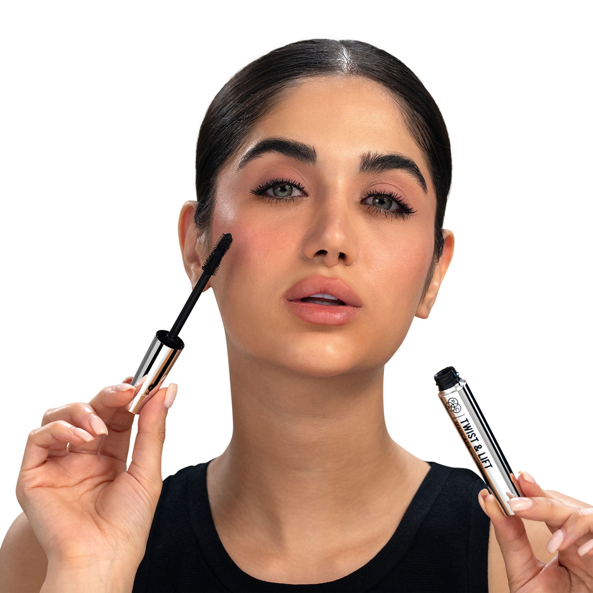 PAC Studio Twist & Lift Mascara - 4-in-1 Mascara Wand, Curls Defines Volumizes & Lifts, Waterproof