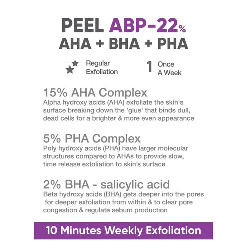 COSIQ ABP-22% Weekly Exfoliating Peeling Solution