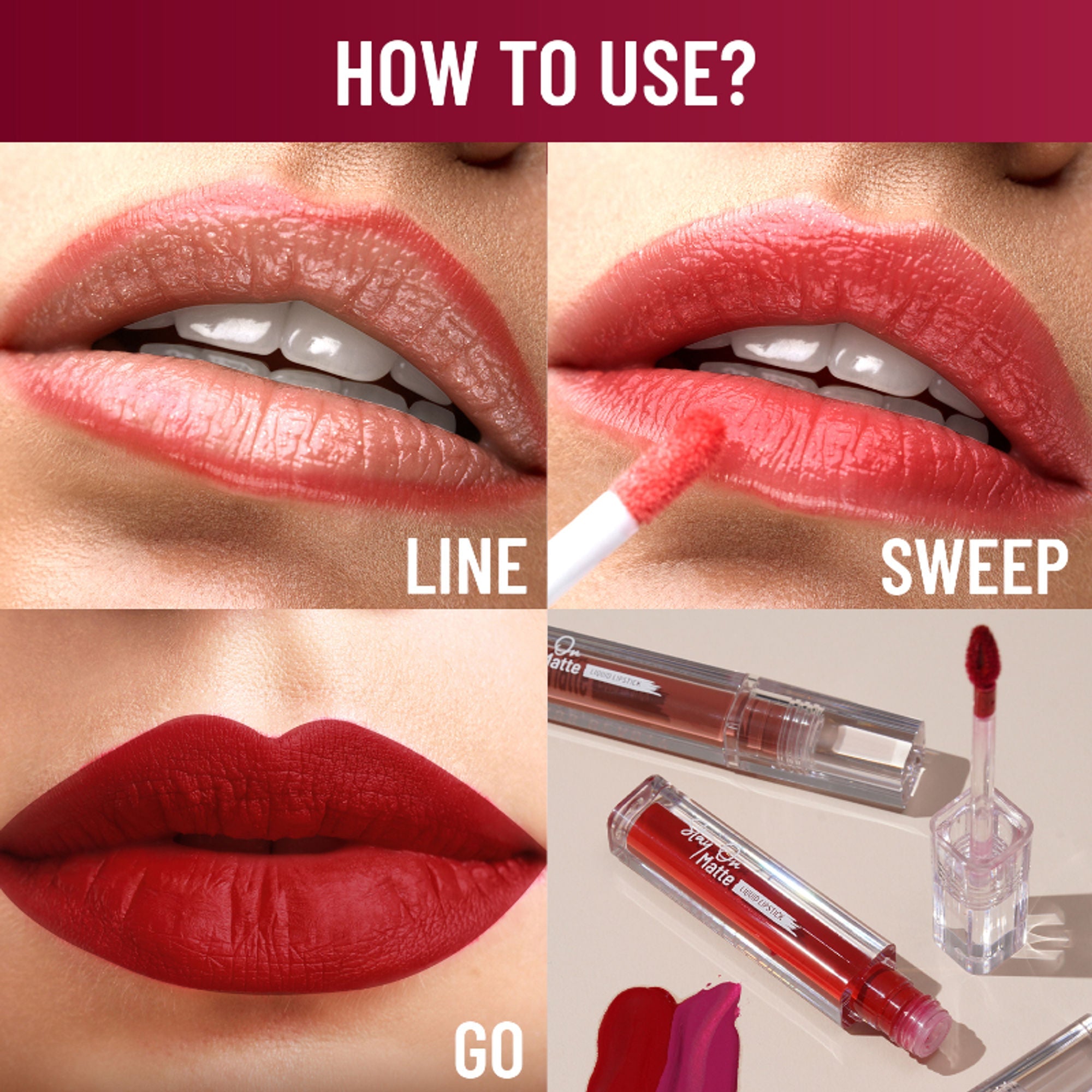 Swiss Beauty Stay On Matte Liquid Lipstick - 3 Almond Pink