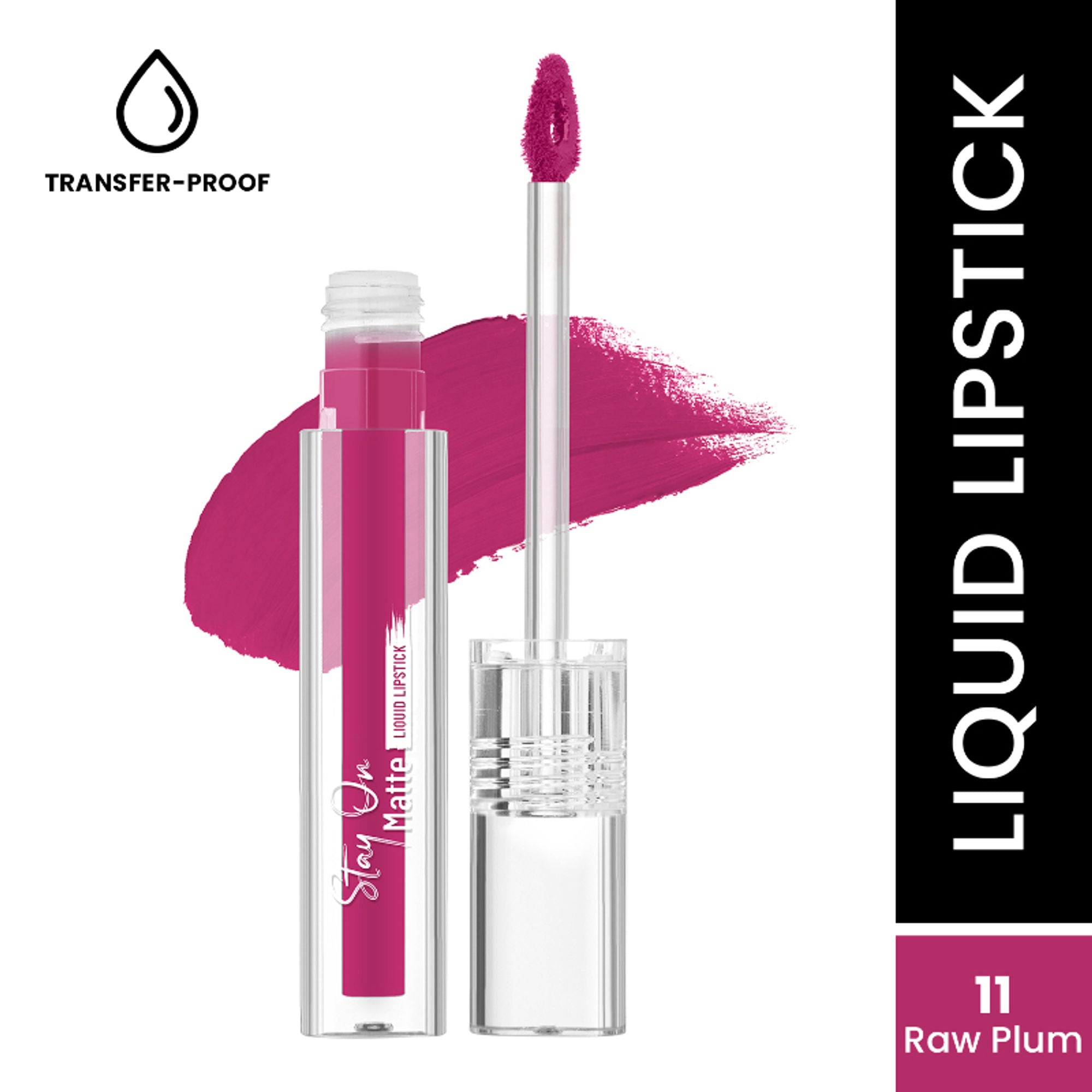 Swiss Beauty Stay On Matte Liquid Lipstick - 11 Raw Plum