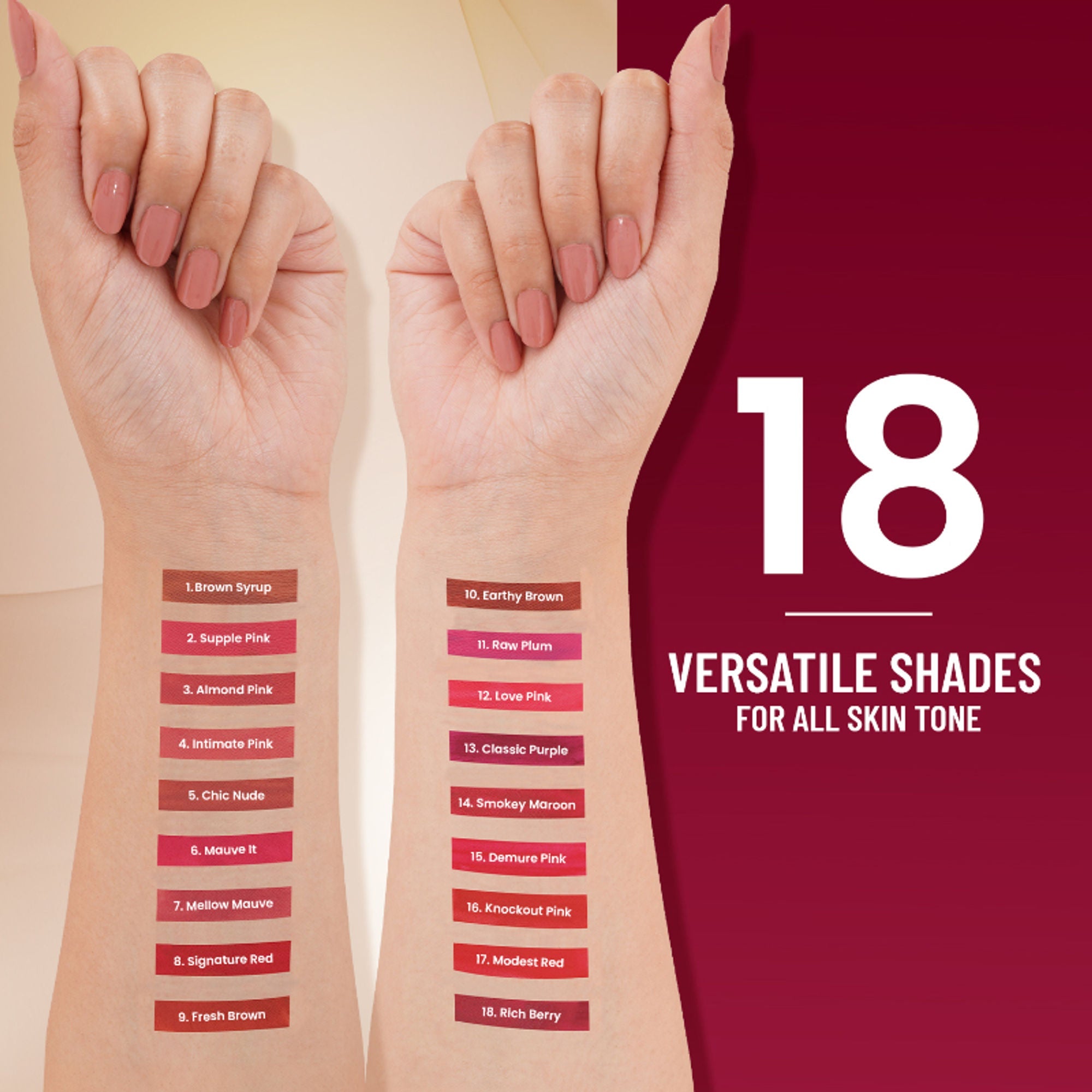 Swiss Beauty Stay On Matte Liquid Lipstick - 15 Demure Pink