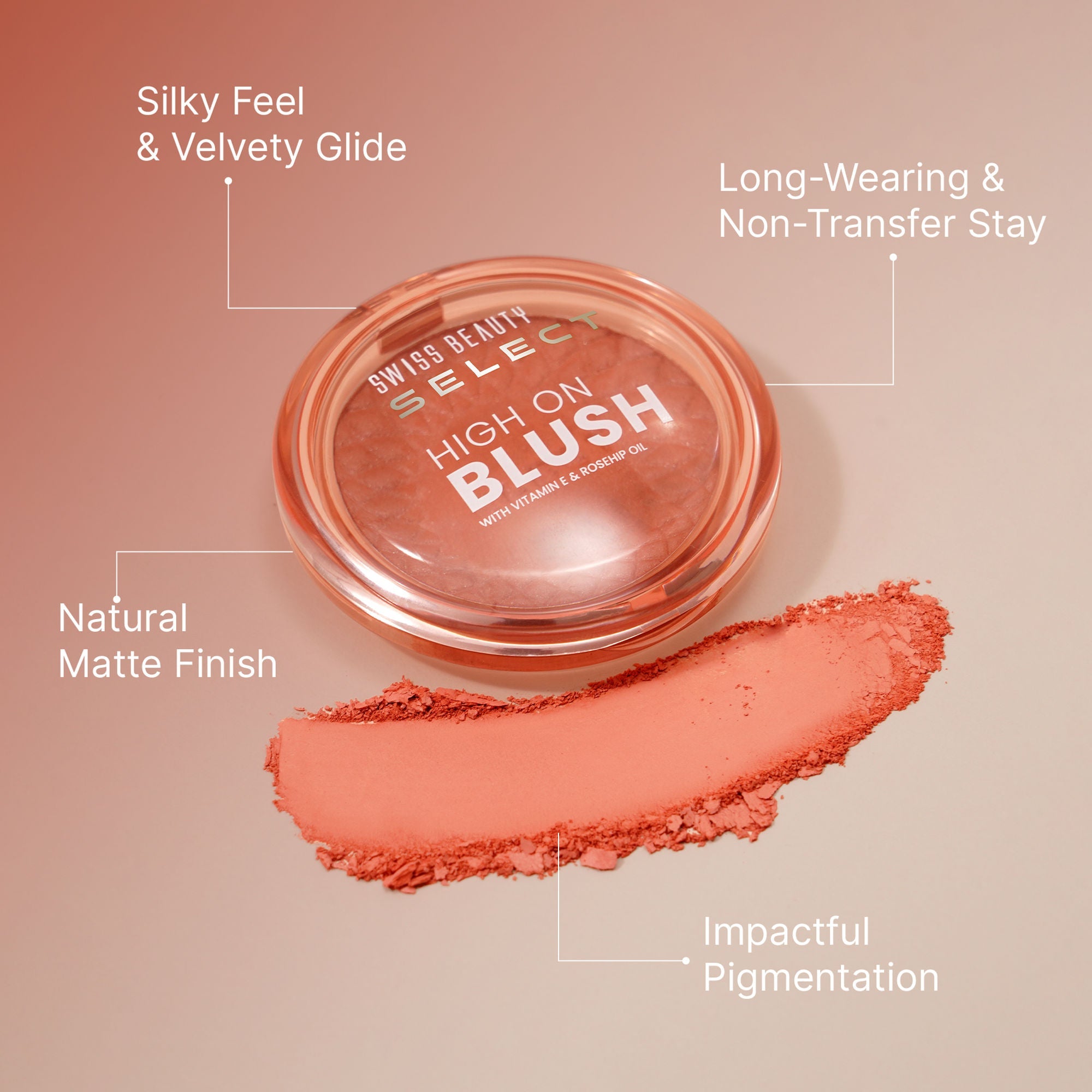 Swiss Beauty Select High On Blush - Pretty Peach