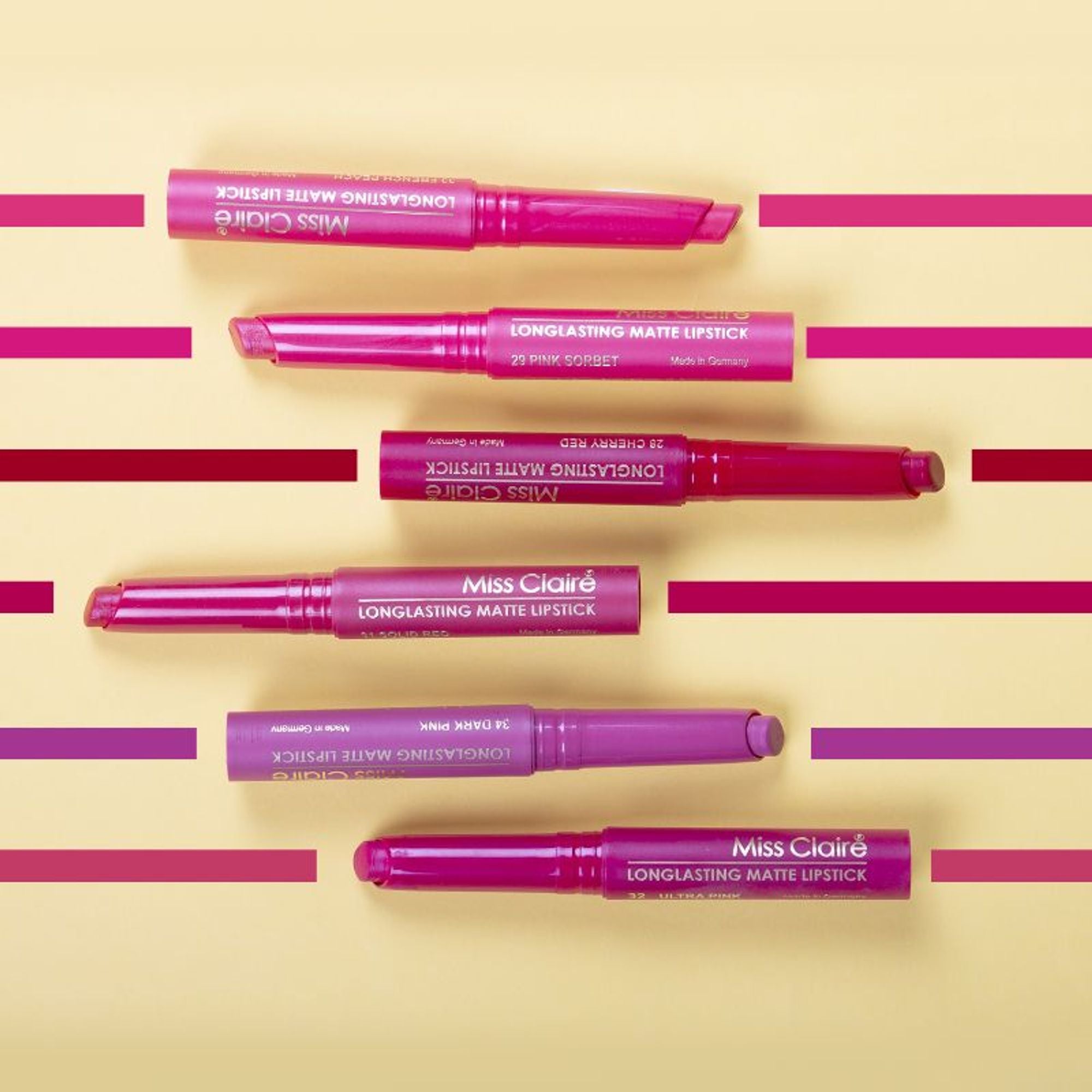 Miss Claire Long Lasting Matte Lipstick - 29 Pink Sorbet