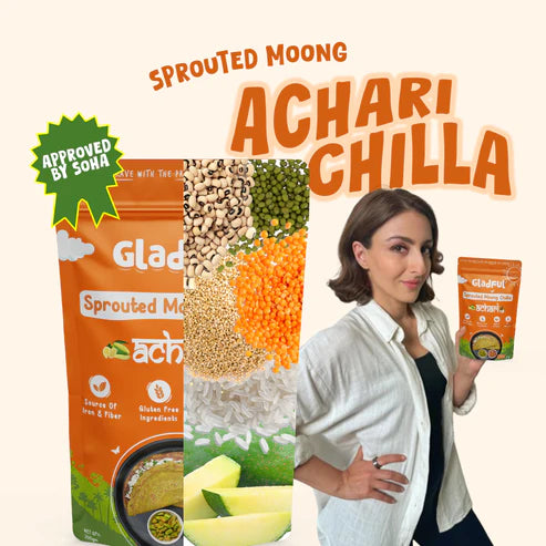 Gladful Achari Chilla with Sprouted Moong Instant Mix