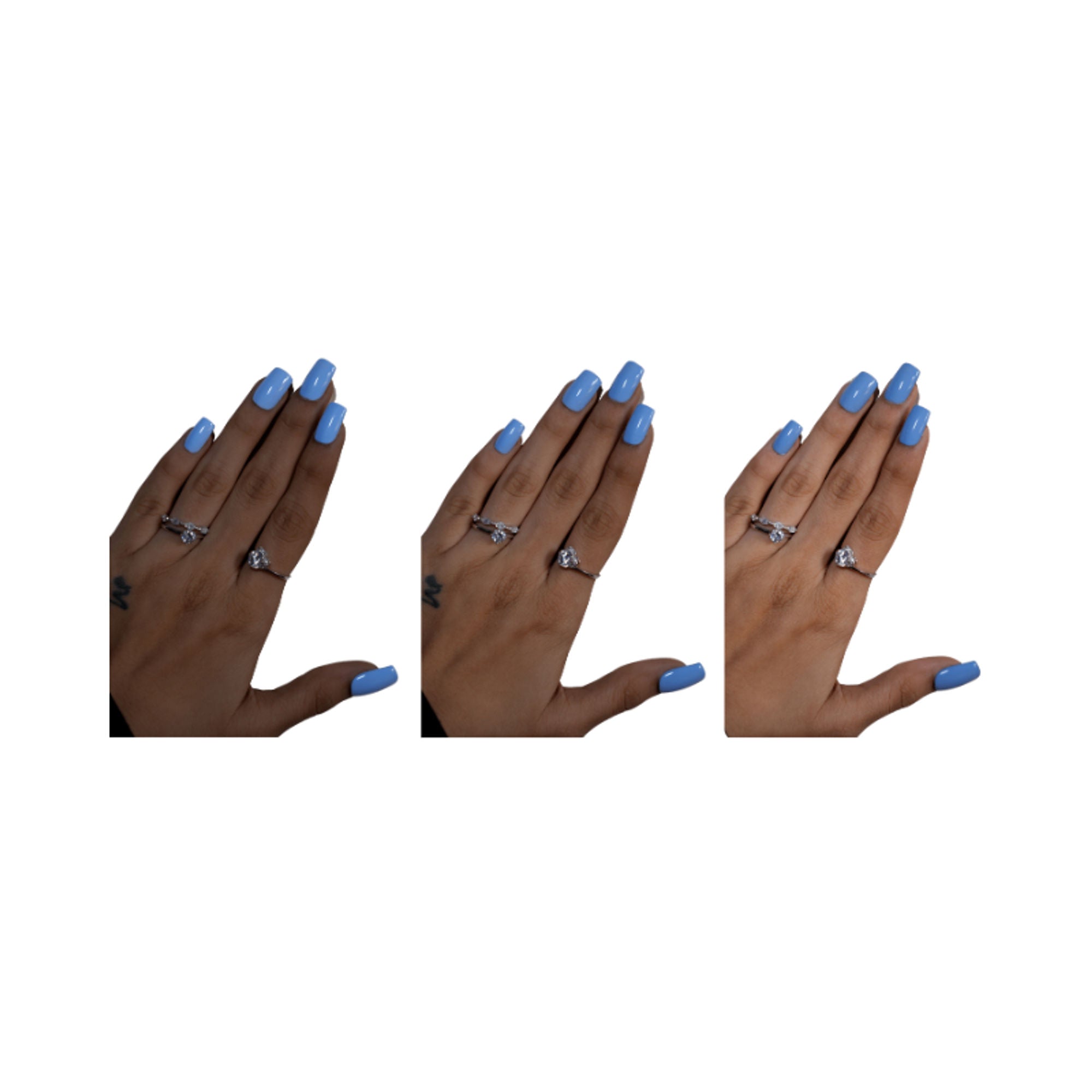SOEZI Blue Bird Reusable Press On Nails - Ready To Wear Kit