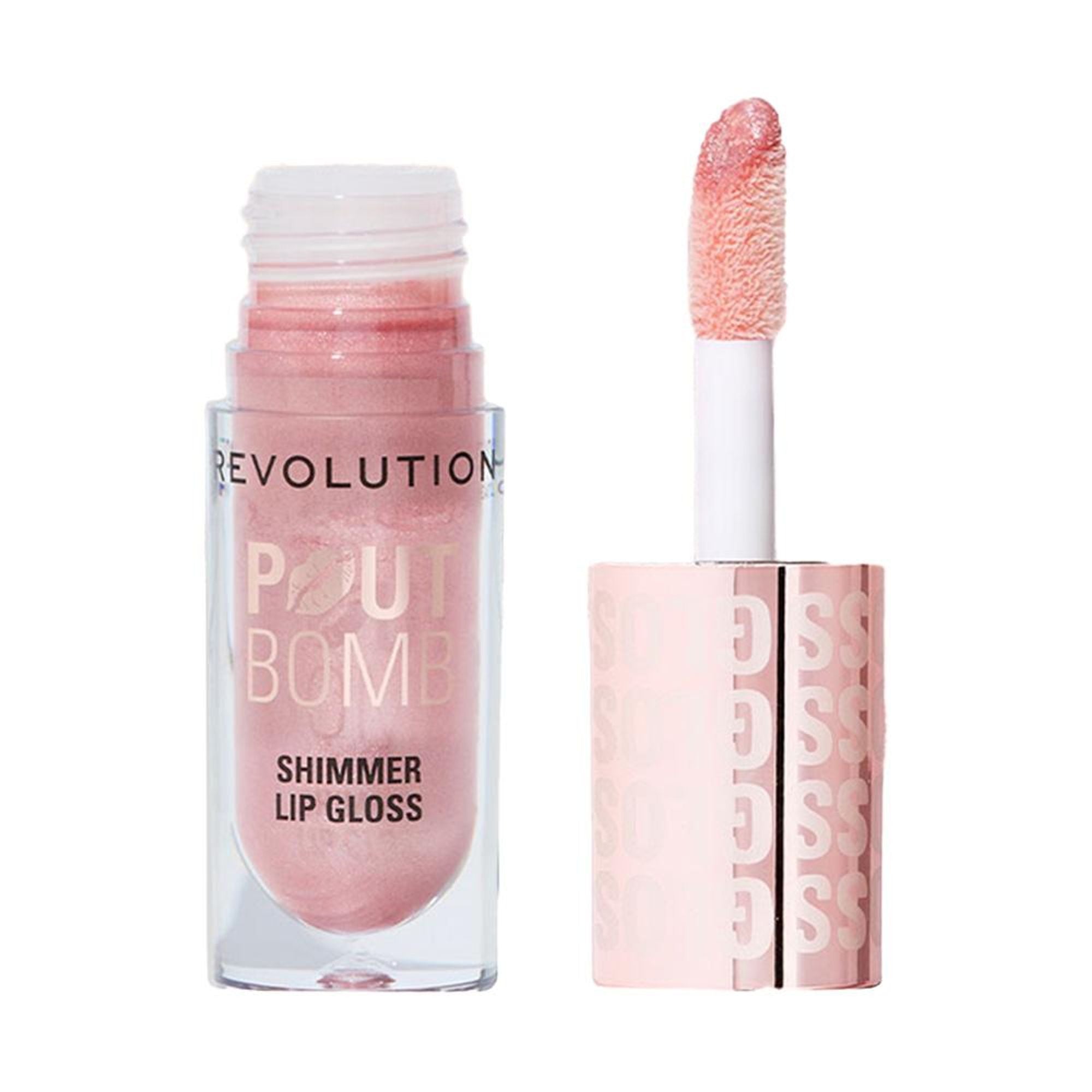 Makeup Revolution Pout Bomb Shimmer Lip Gloss - Shine Pink
