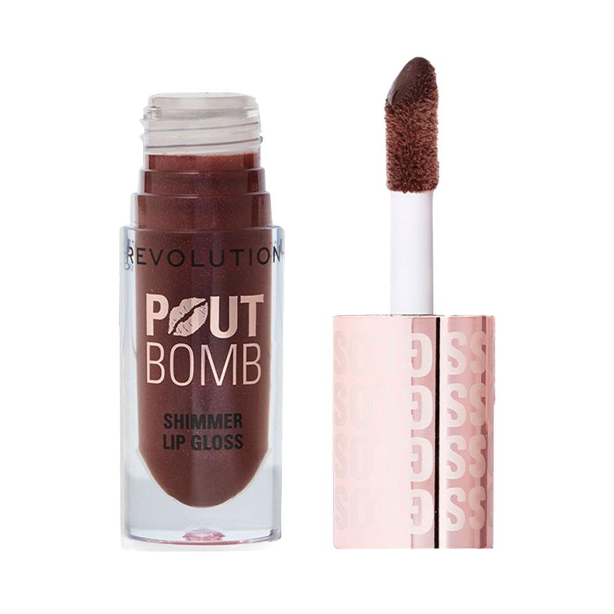 Makeup Revolution Pout Bomb Shimmer Lip Gloss - Chocolate Sparkle