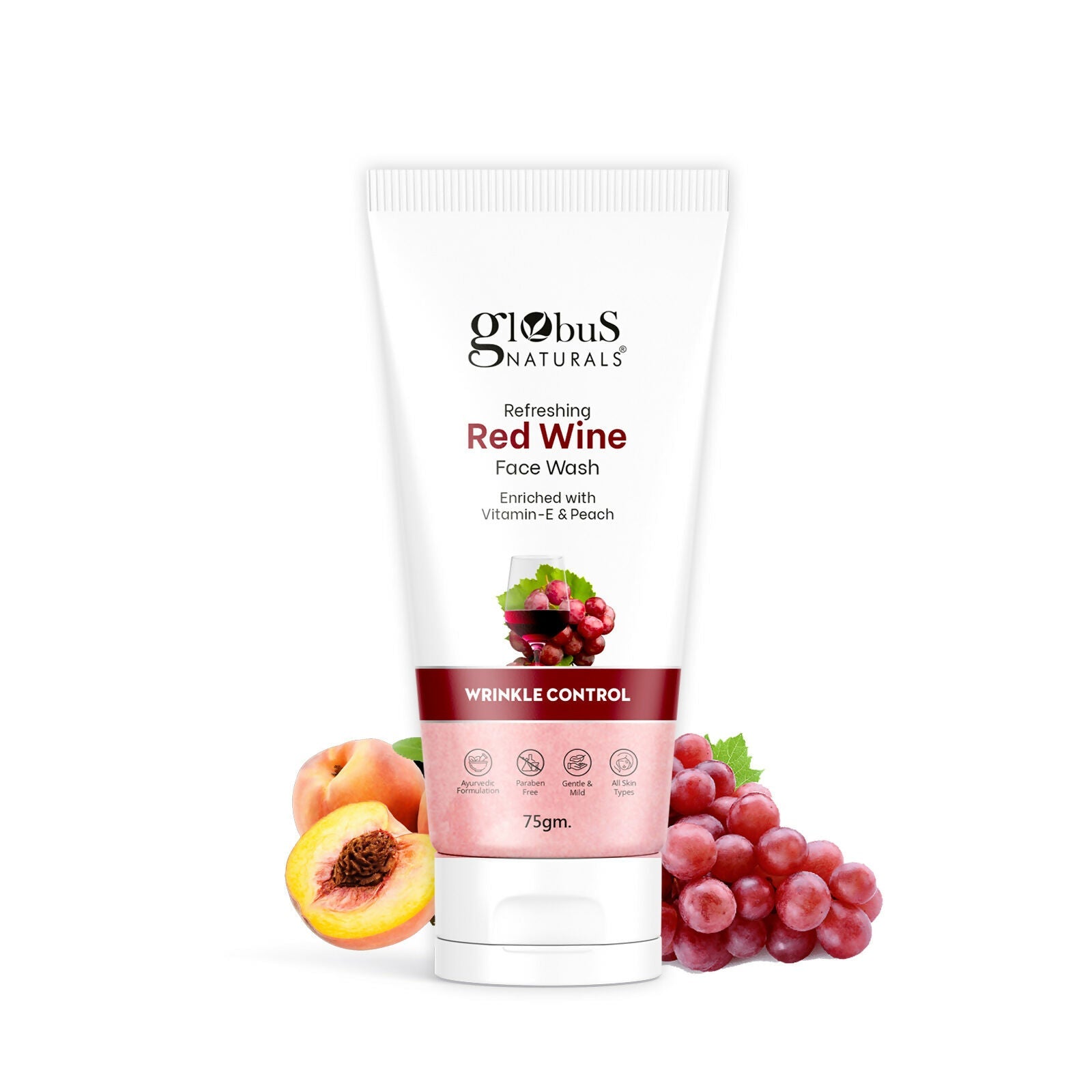 Globus Naturals Red Wine Hydrating Face Wash