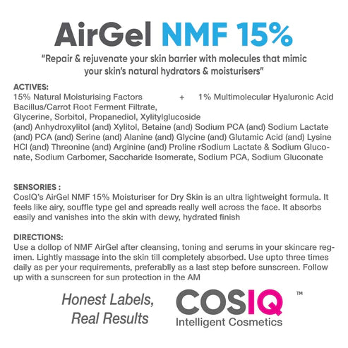 AirGel NMF-15% Moisturiser for Dry Skin