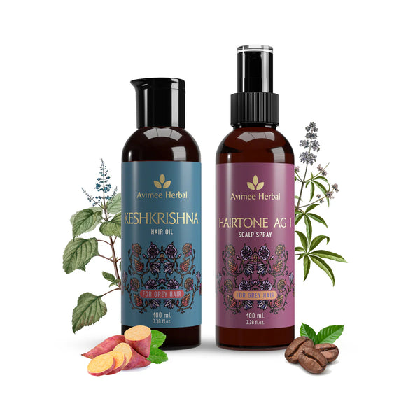 Avimee herbal Anti Grey Kit - Hair Oil and Scalp Spray