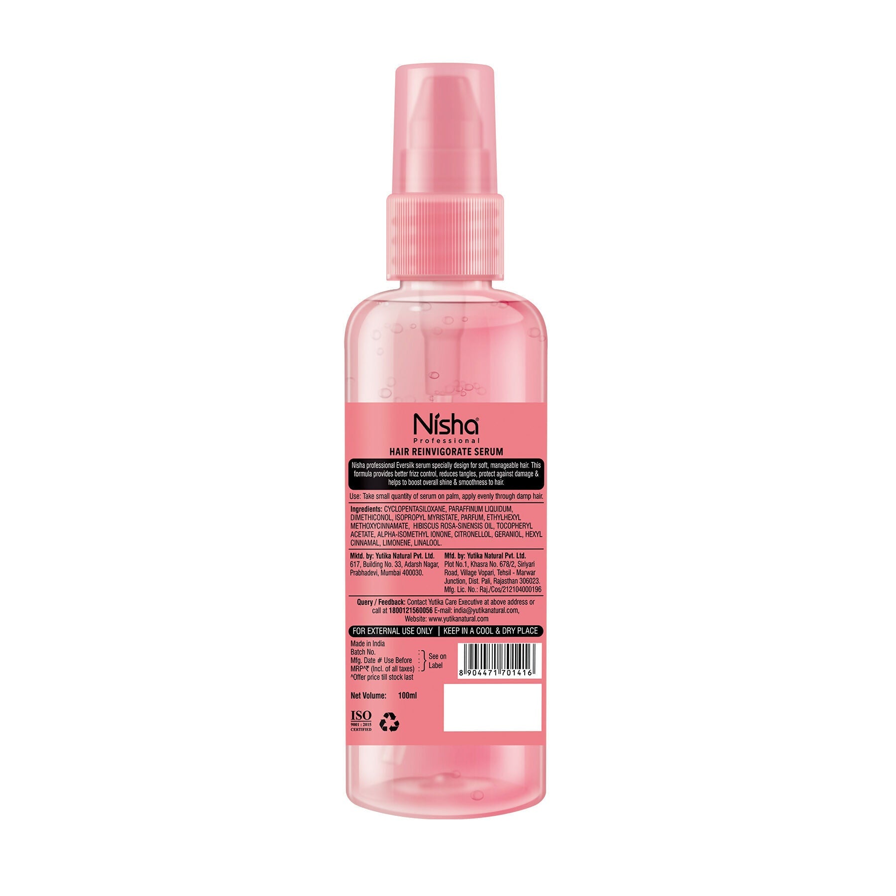 Nisha Hair Serum Eversilk Pink Hibiscus Serum