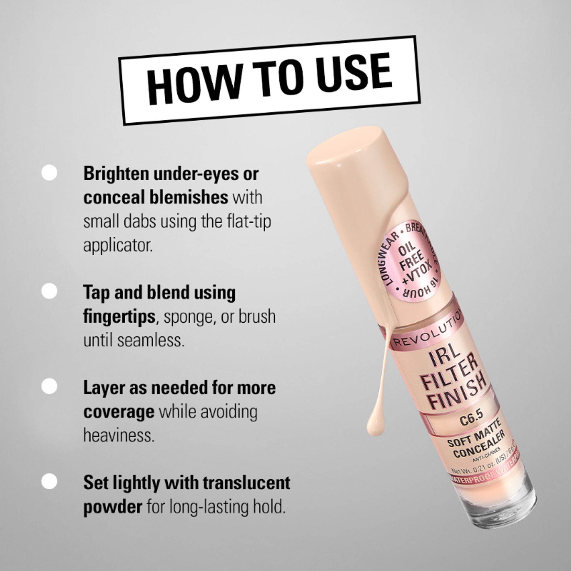 Makeup Revolution IRL Filter Finish Concealer - C8.5