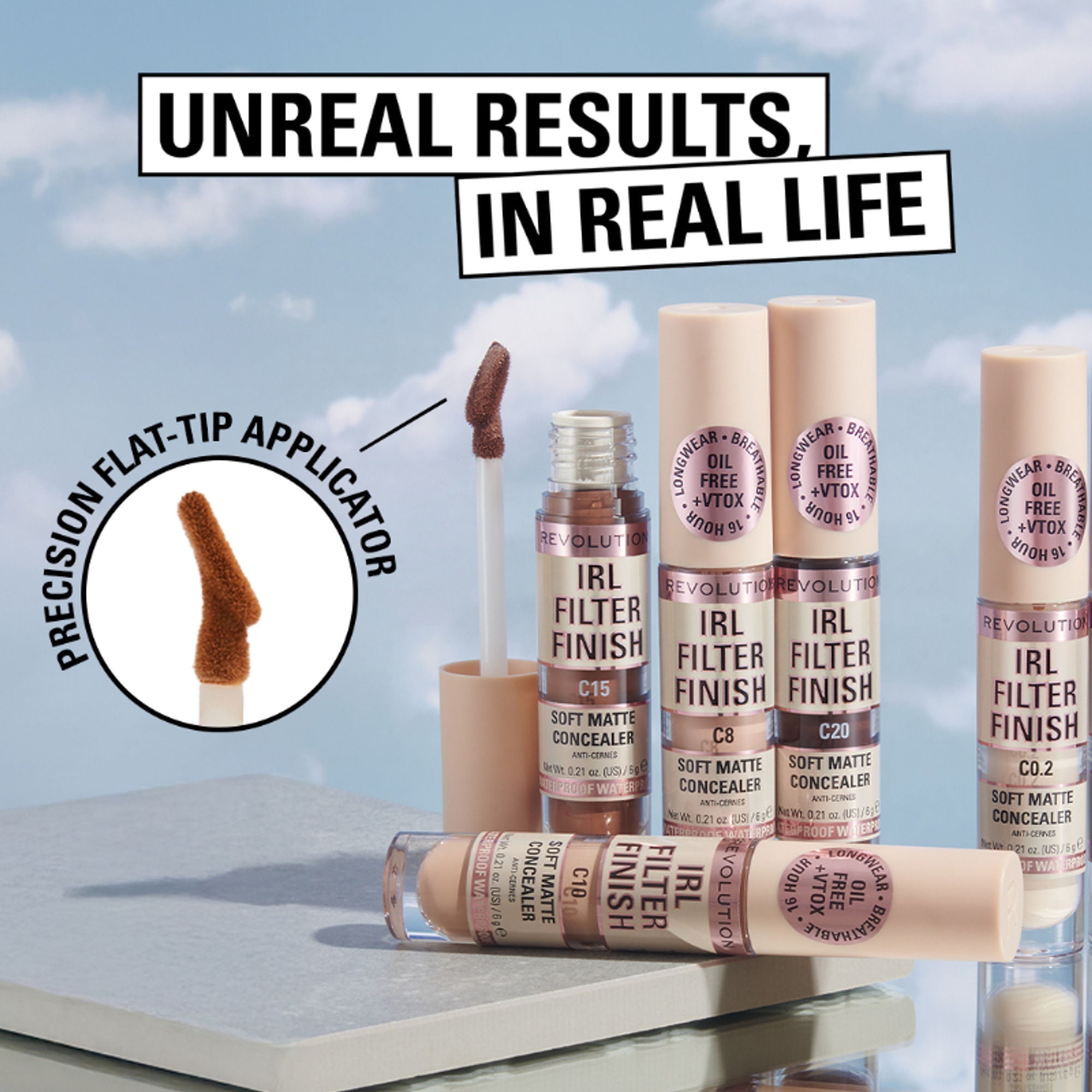 Makeup Revolution IRL Filter Finish Concealer - C8.5