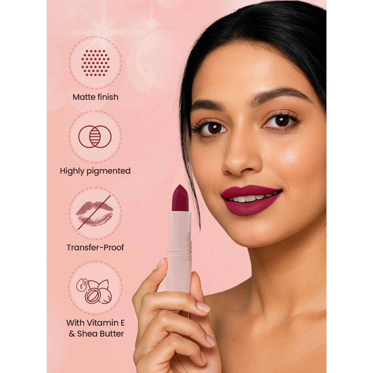 Swiss Beauty Stay All Day Lipstick - 04 Fancy
