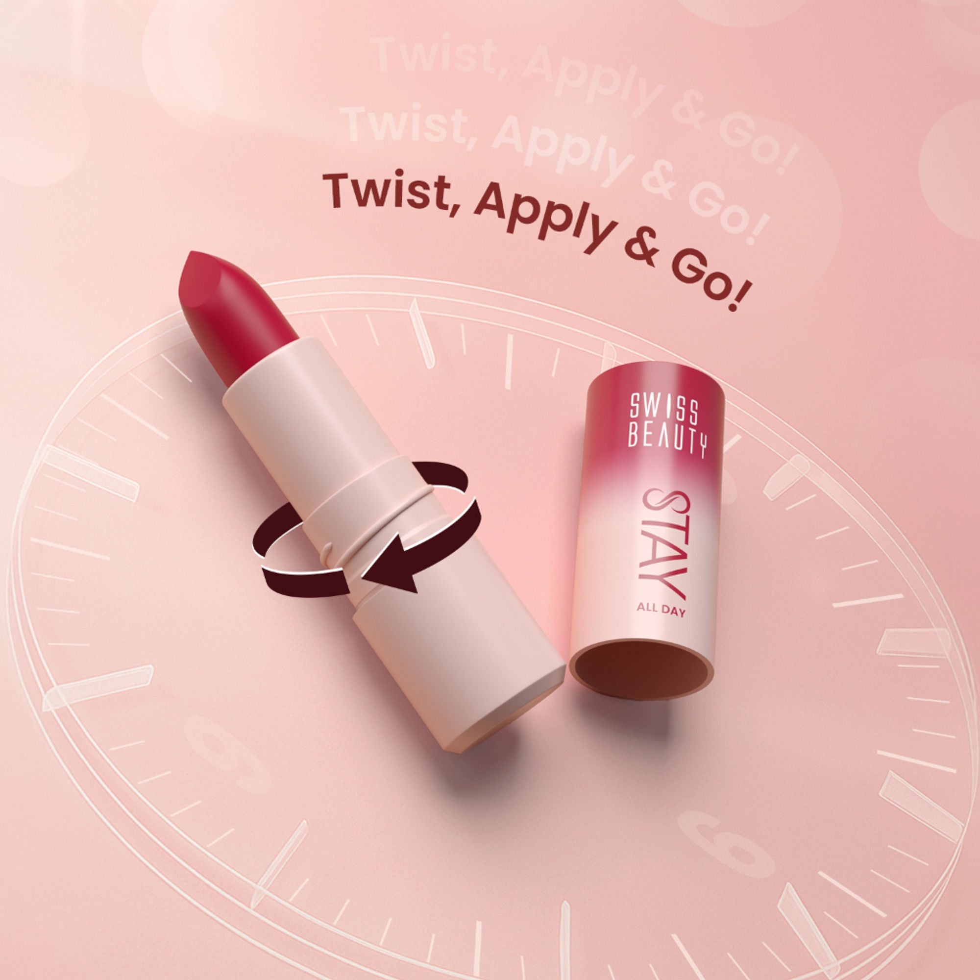 Swiss Beauty Stay All Day Lipstick - 04 Fancy