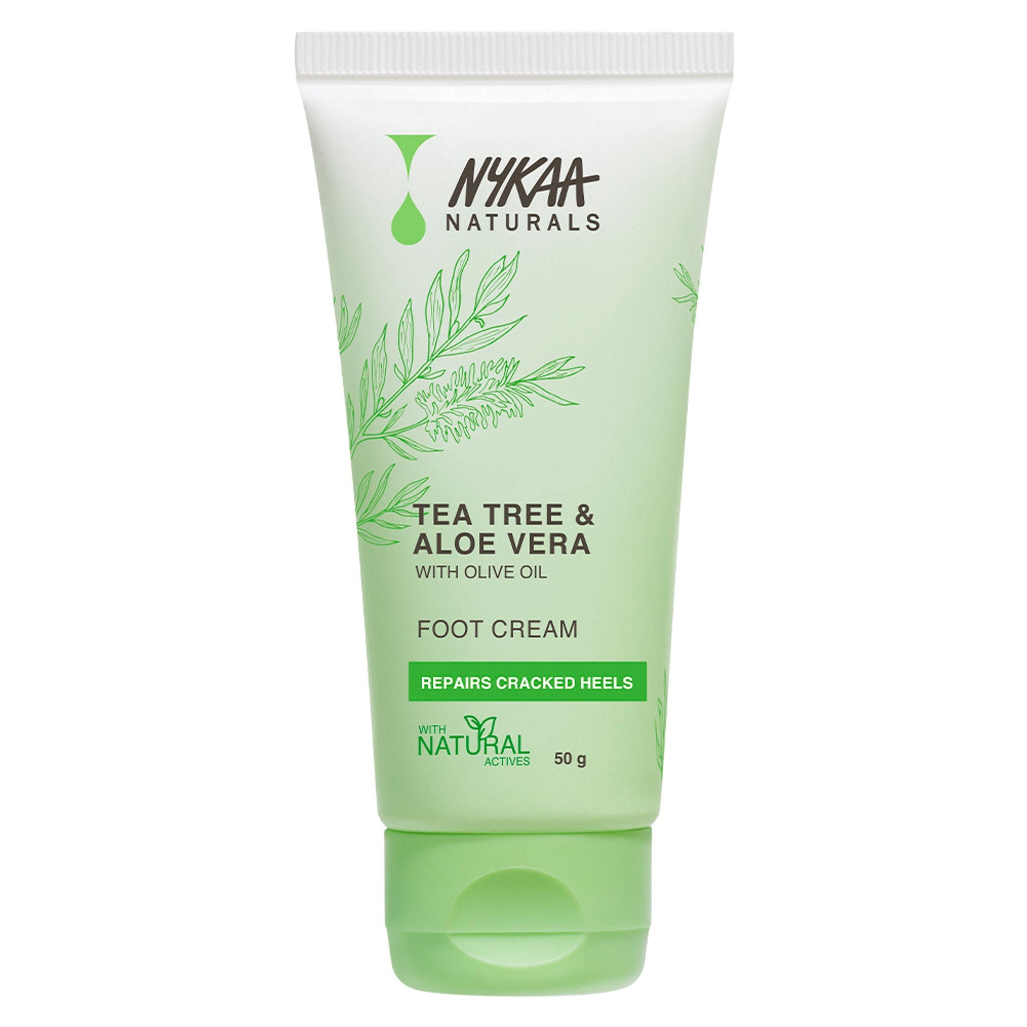 Nykaa Skin Happy Heels 20%Urea, 2%Lactic Acid Foot Cream-Dry & Cracked Feet - Tea Tree & Aloe Vera