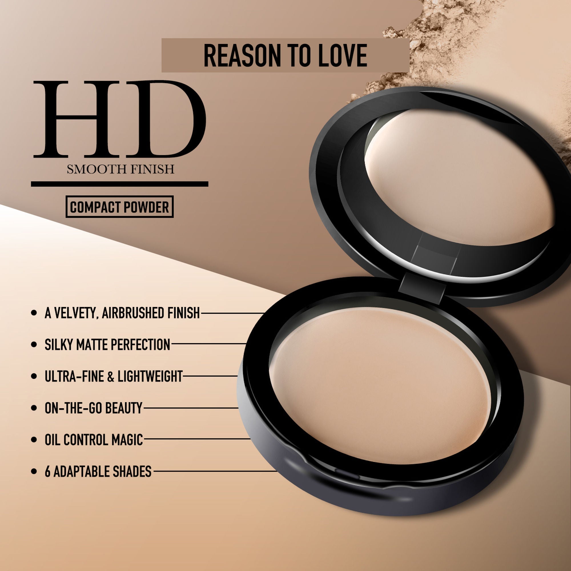 Miss Claire Hd Compact Powder - 01 Ivory Dust