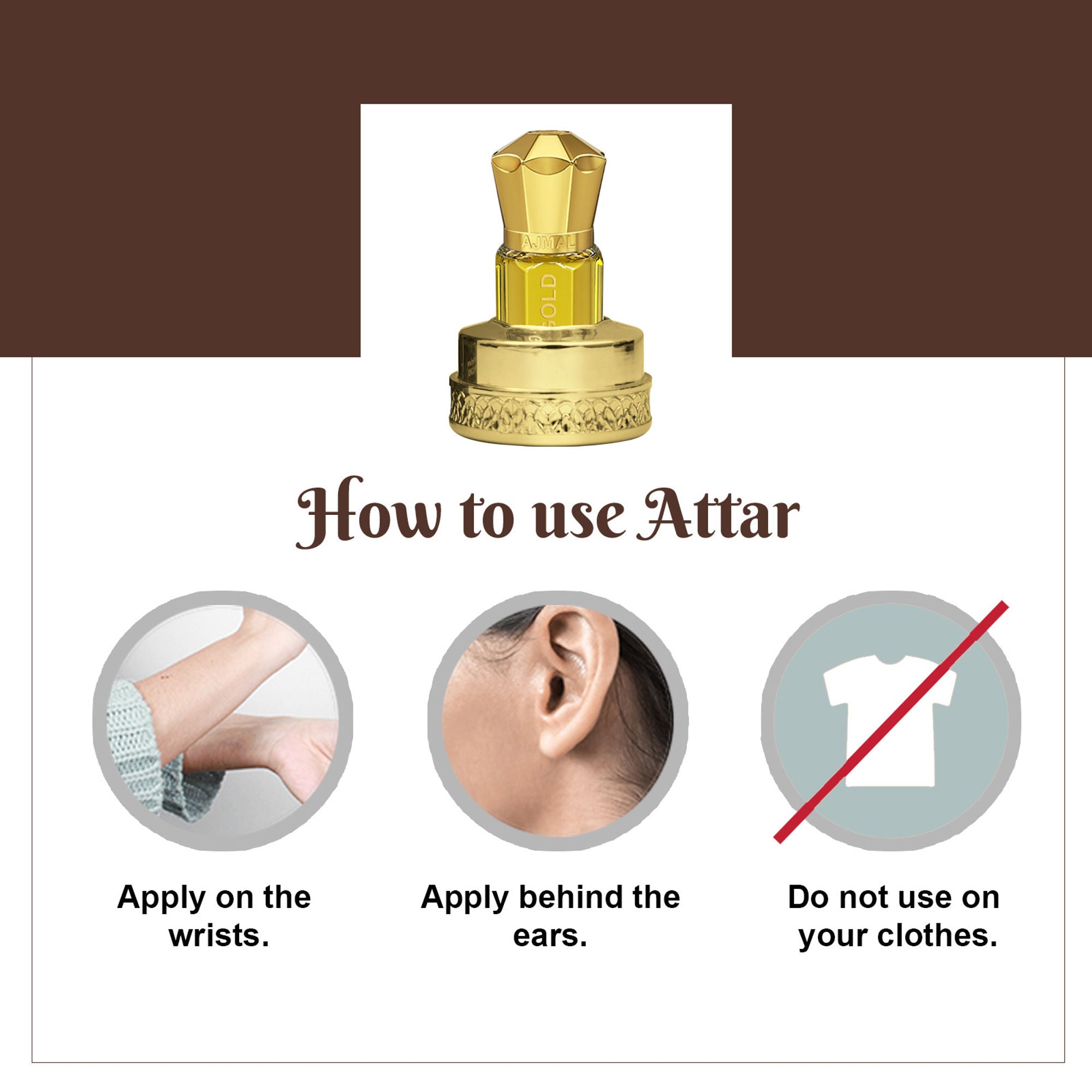 Ajmal India Coco Gold Attar Concentrated Perfume For Her