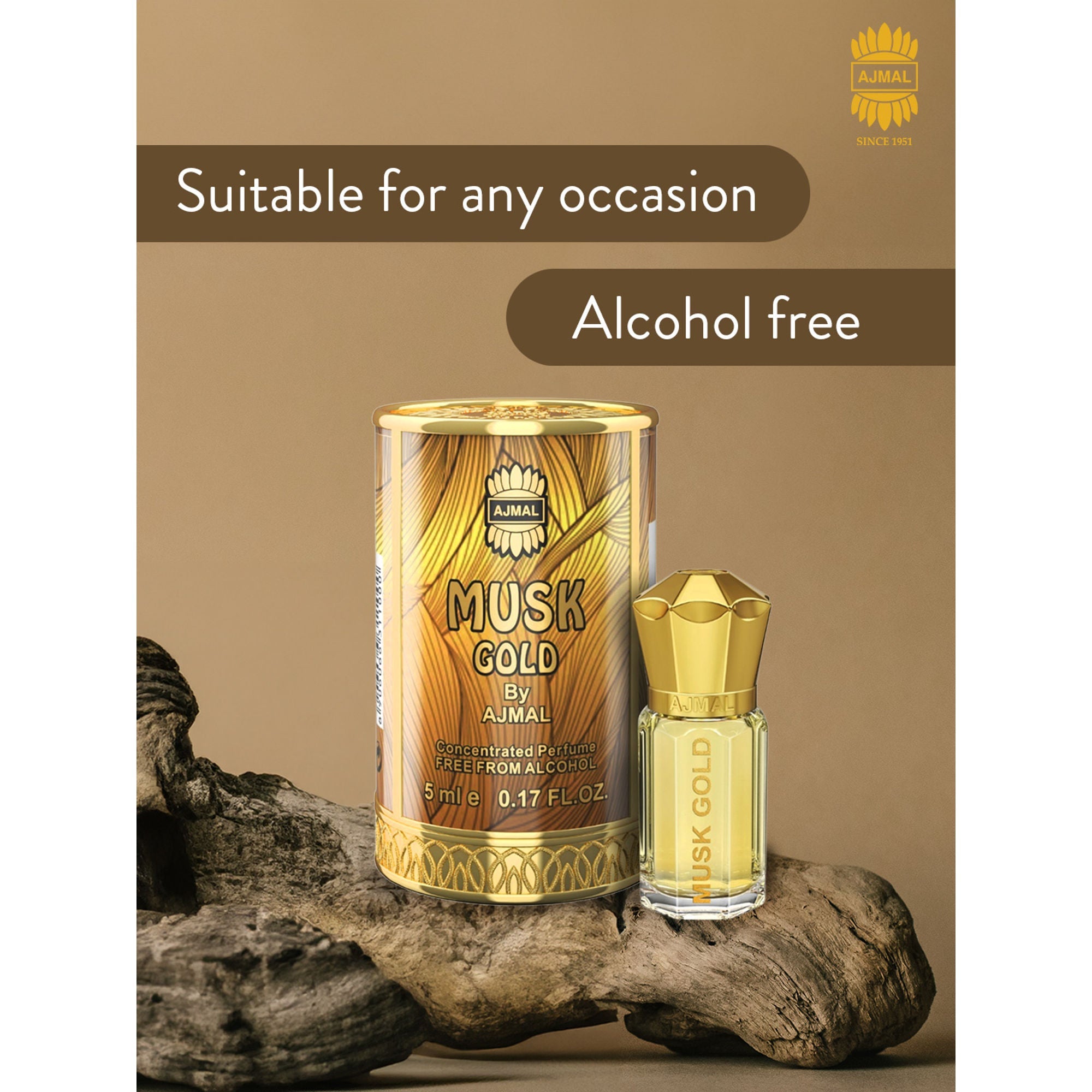 Ajmal India Musk Gold Attar Concentrated Perfume For Her