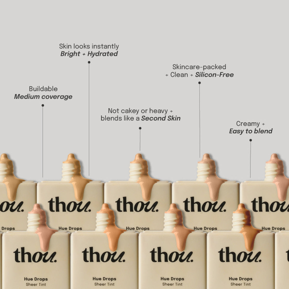 Thou Hue Drops Sheer Skin Tint - 260 Warm